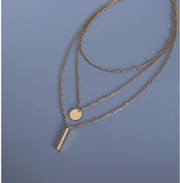 Three Layer Neck Chain - Gold